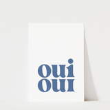 Oui Oui Blue Bathroom Print