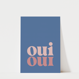 Oui Oui Blue Bathroom Print