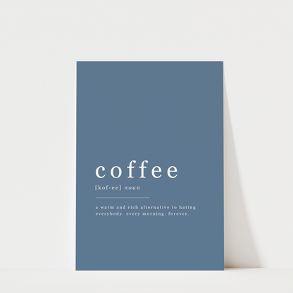Coffee Definition - Coffee Wall Art Print