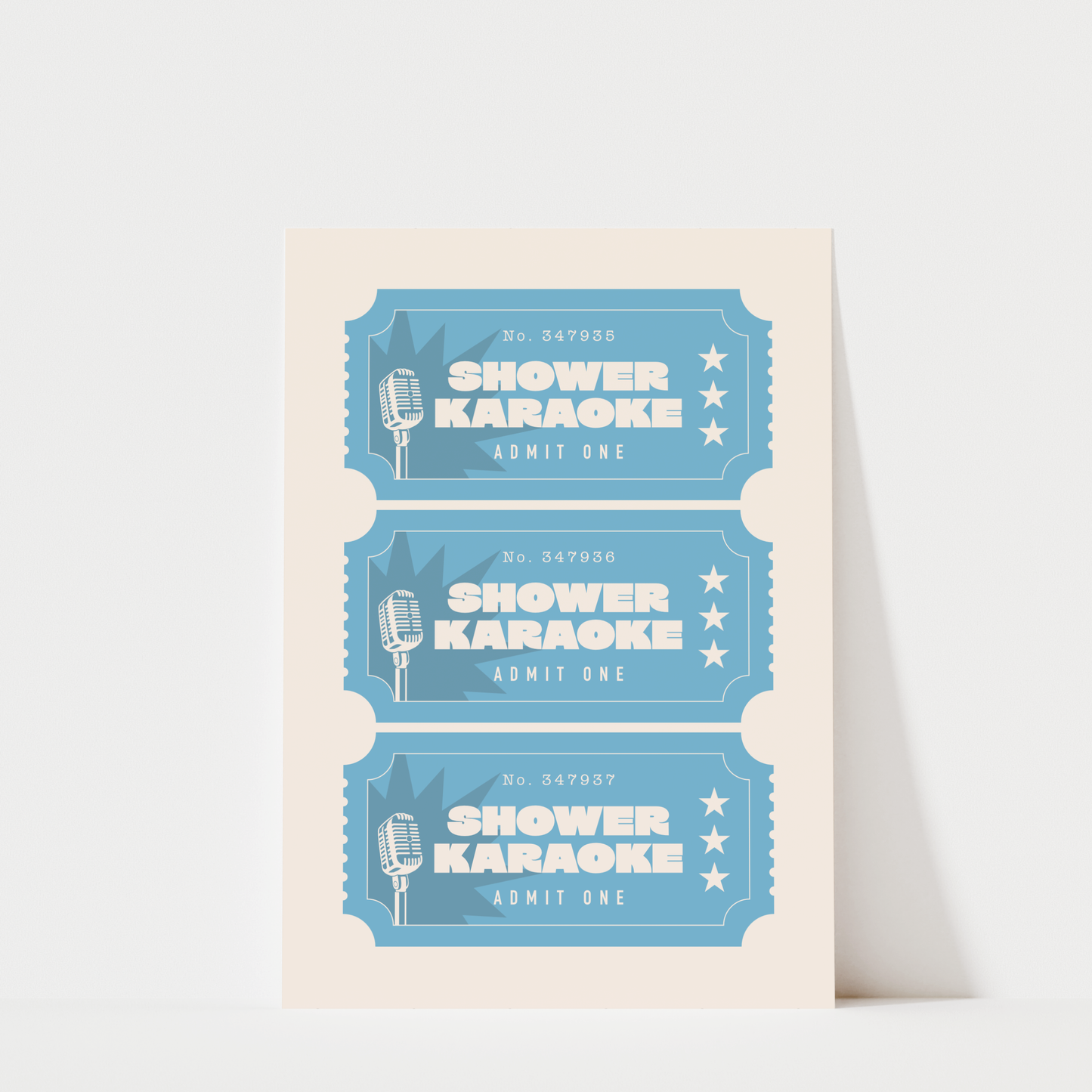 Shower Karaoke - Bathroom Wall Art Print