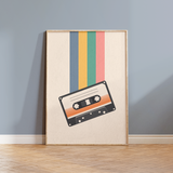 Cassette Tape - Retro Music Print