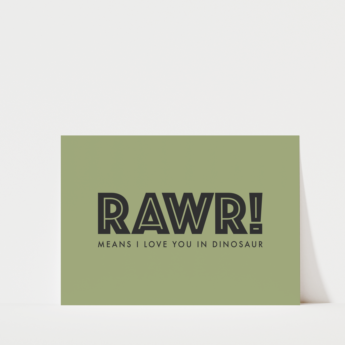 Dinosaur Rawr Typography Print - Nursery and Kids Bedroom - dino wall decor for girls and boys room and playroom, dinosaur print wall art
