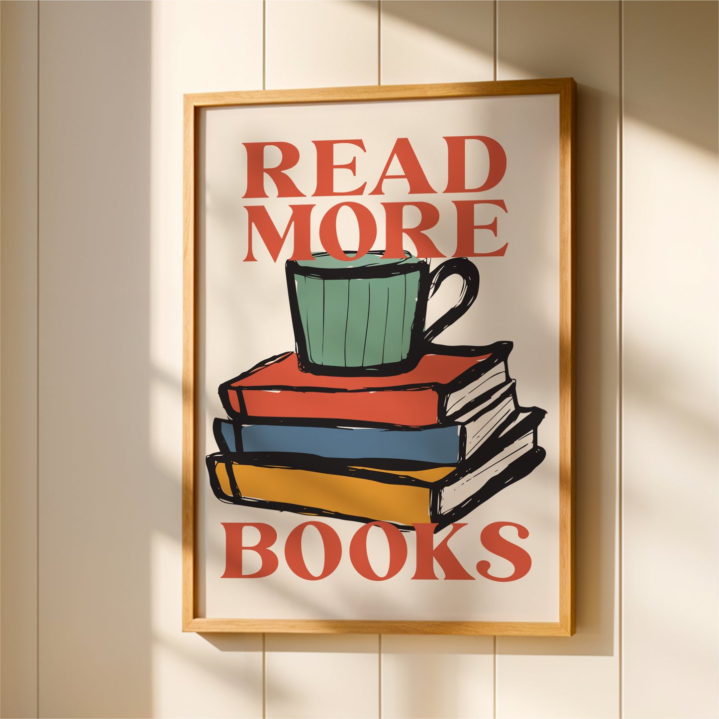 Read More Books Wall Art – Book Lover Gift and Reading Nook Decor
