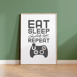 Eat Sleep Game Repeat Print