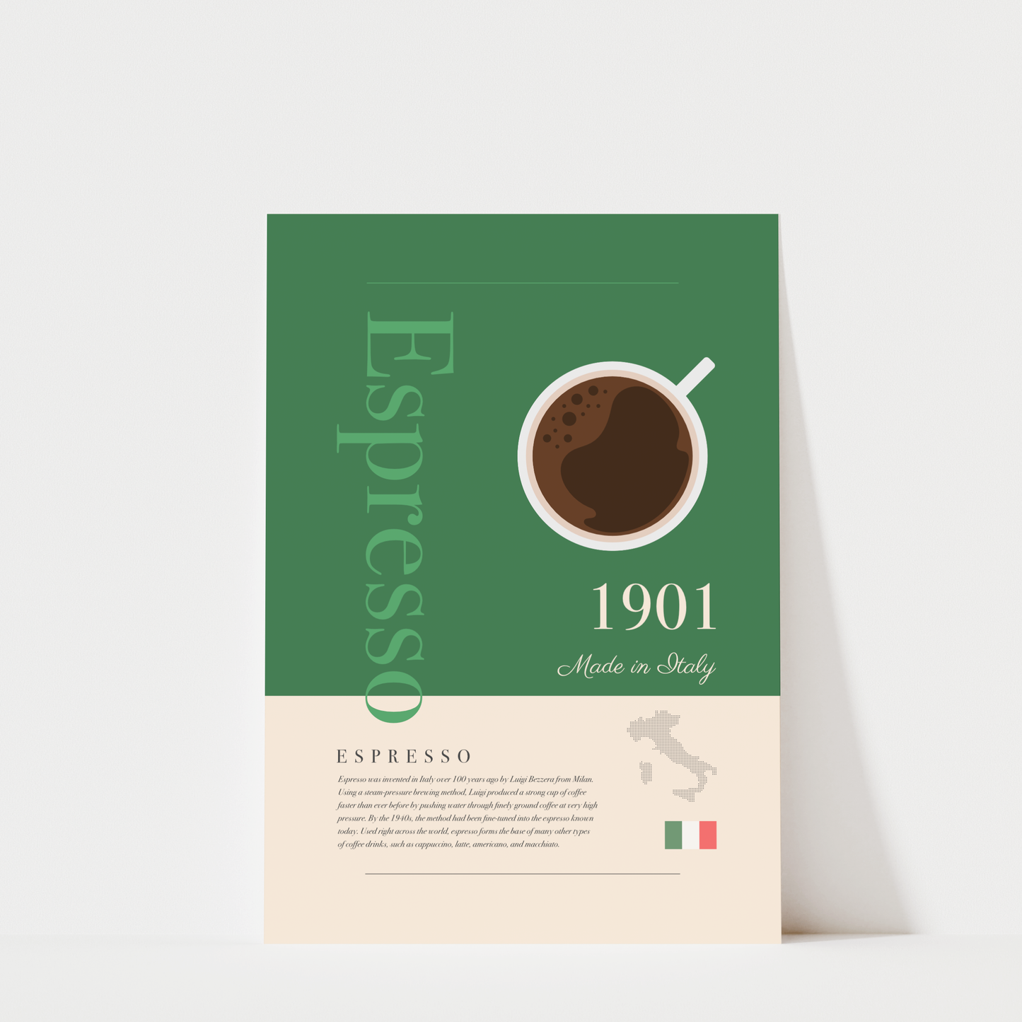 Espresso History - Coffee Wall Art Print