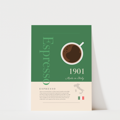 Espresso History - Coffee Wall Art Print