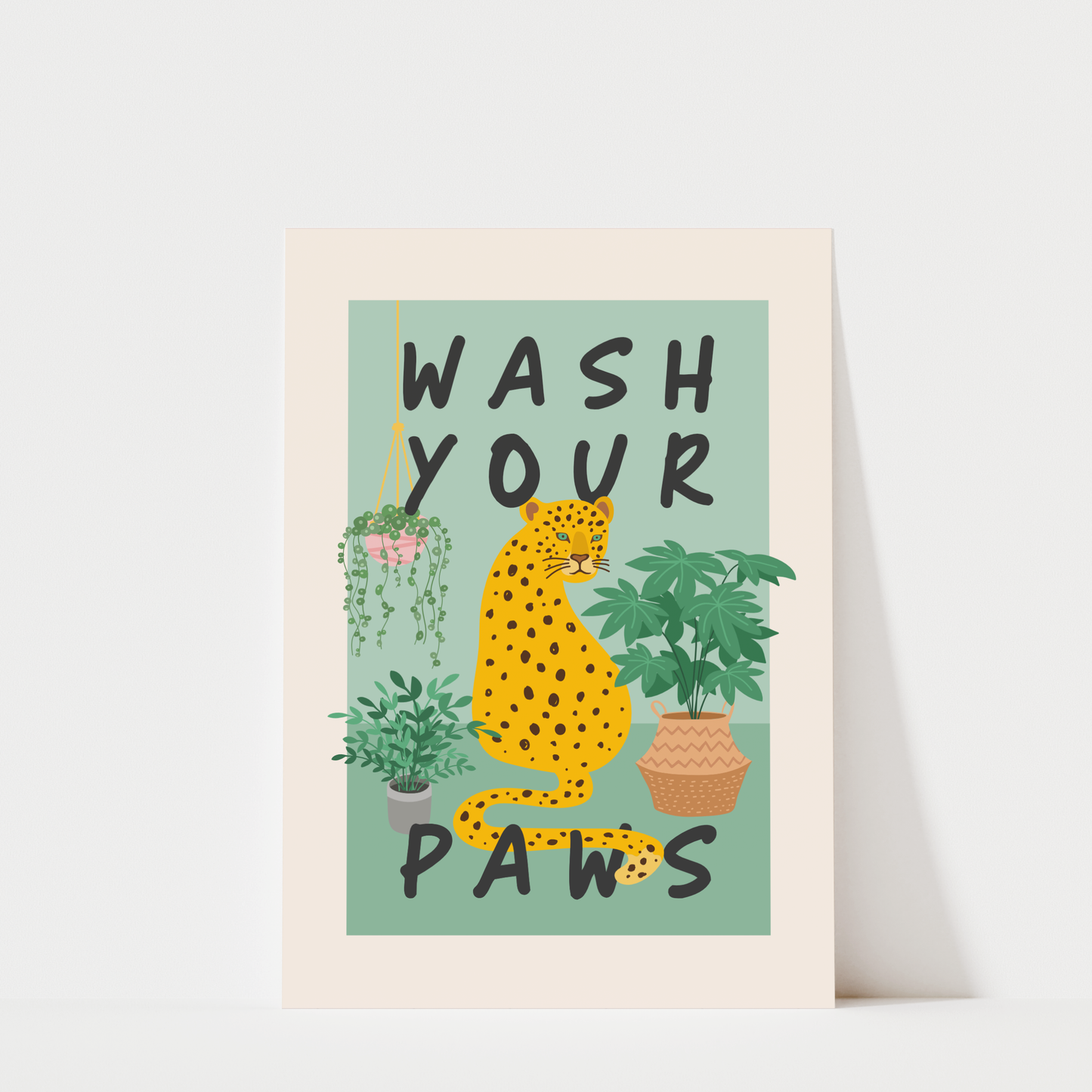 Wash Your Paws - Bathroom Wall Art