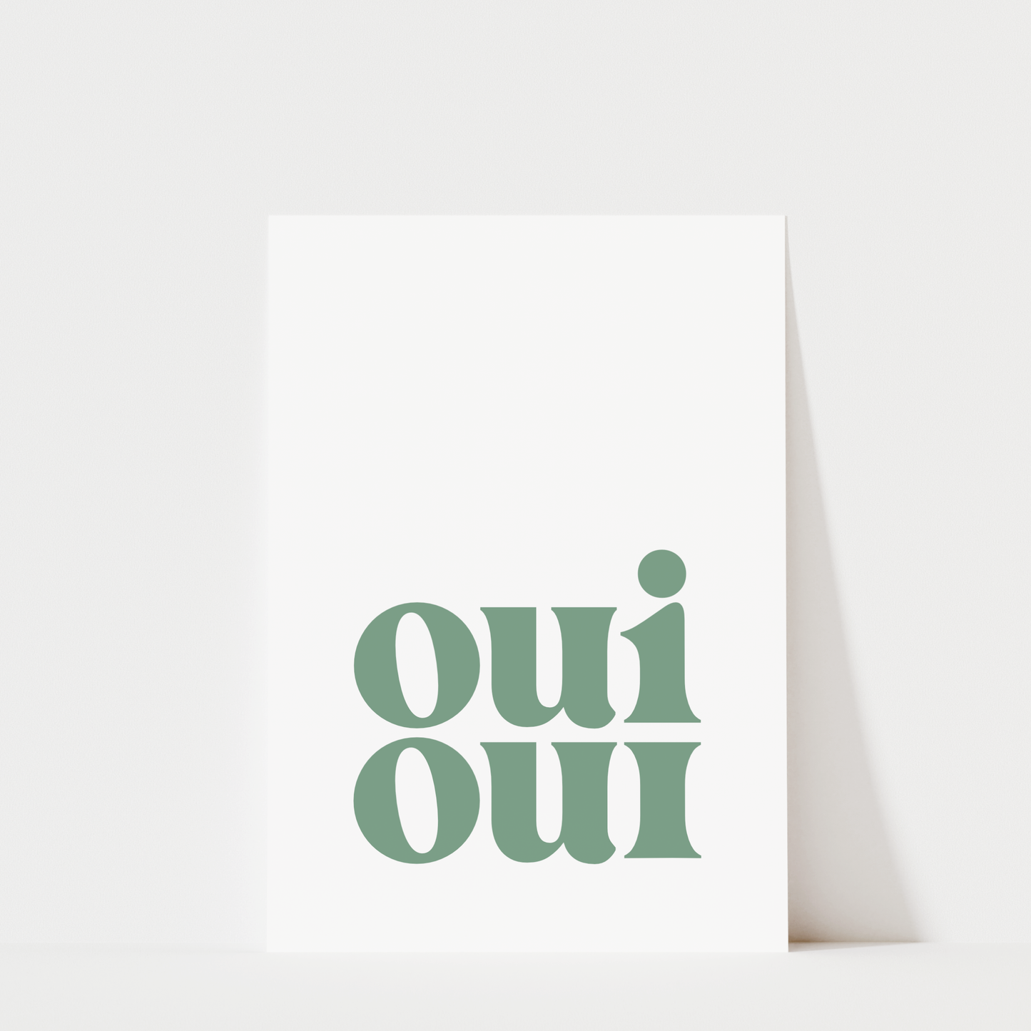 Oui Oui Green - Bathroom Wall Art
