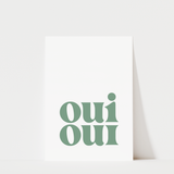 Oui Oui Green Bathroom Print
