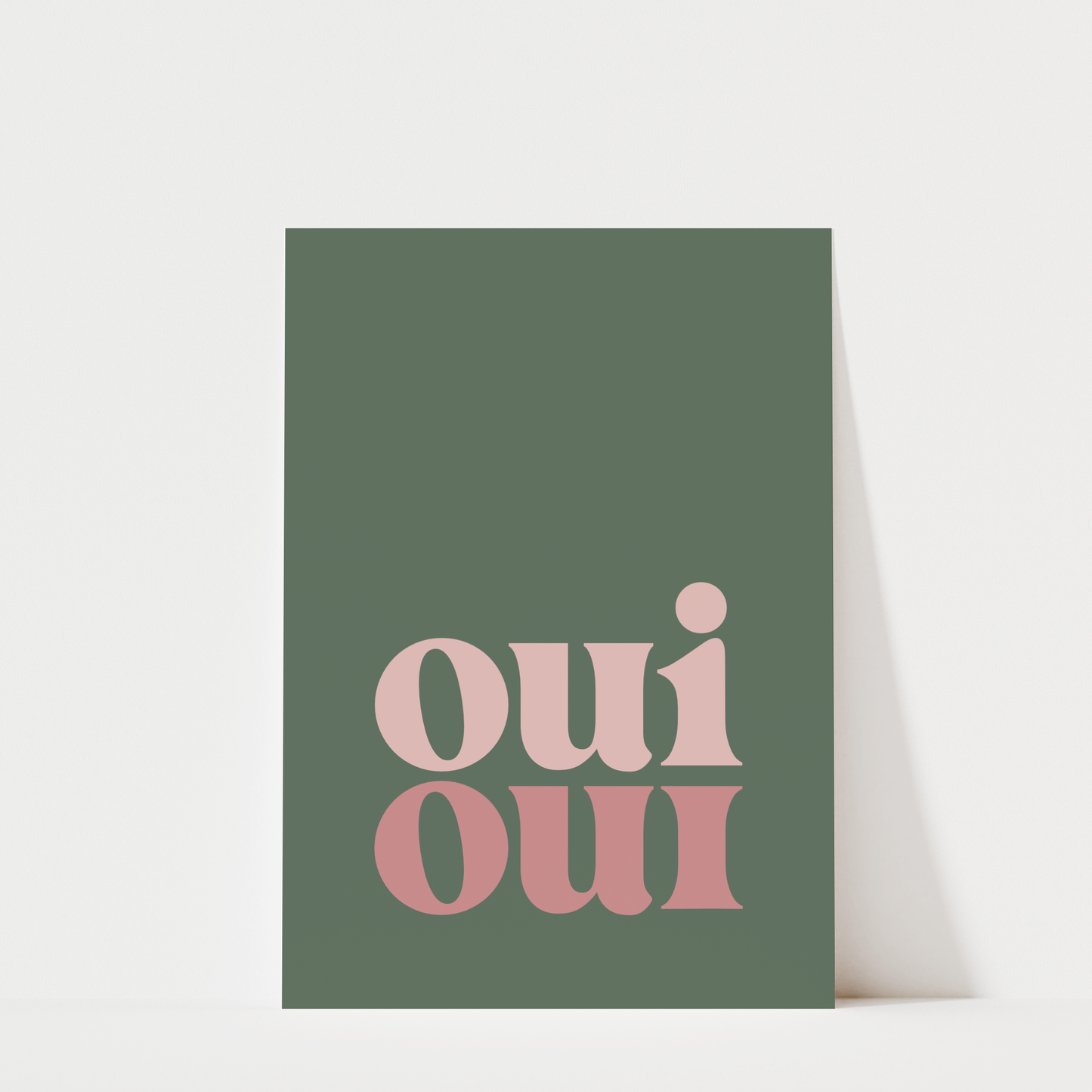 Oui Oui Green - Bathroom Wall Art