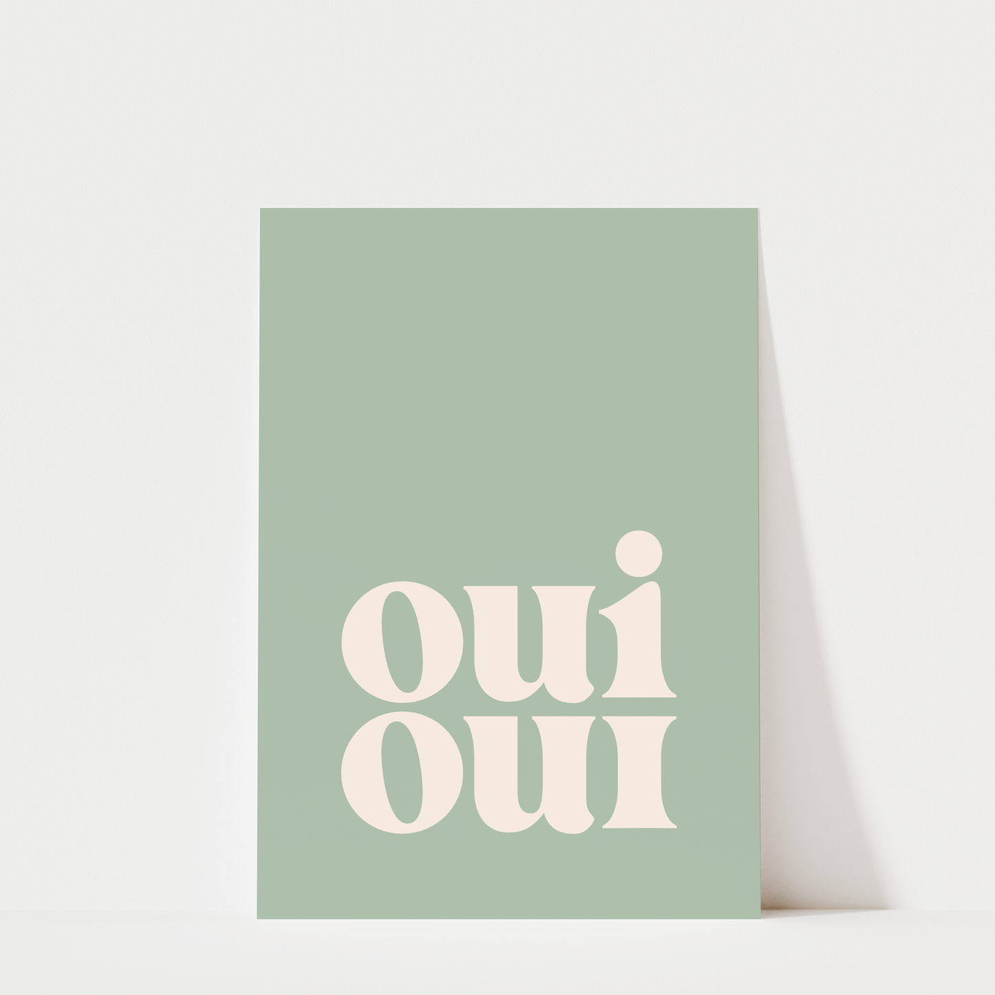 Oui Oui Green - Bathroom Wall Art