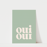 Oui Oui Green Bathroom Print