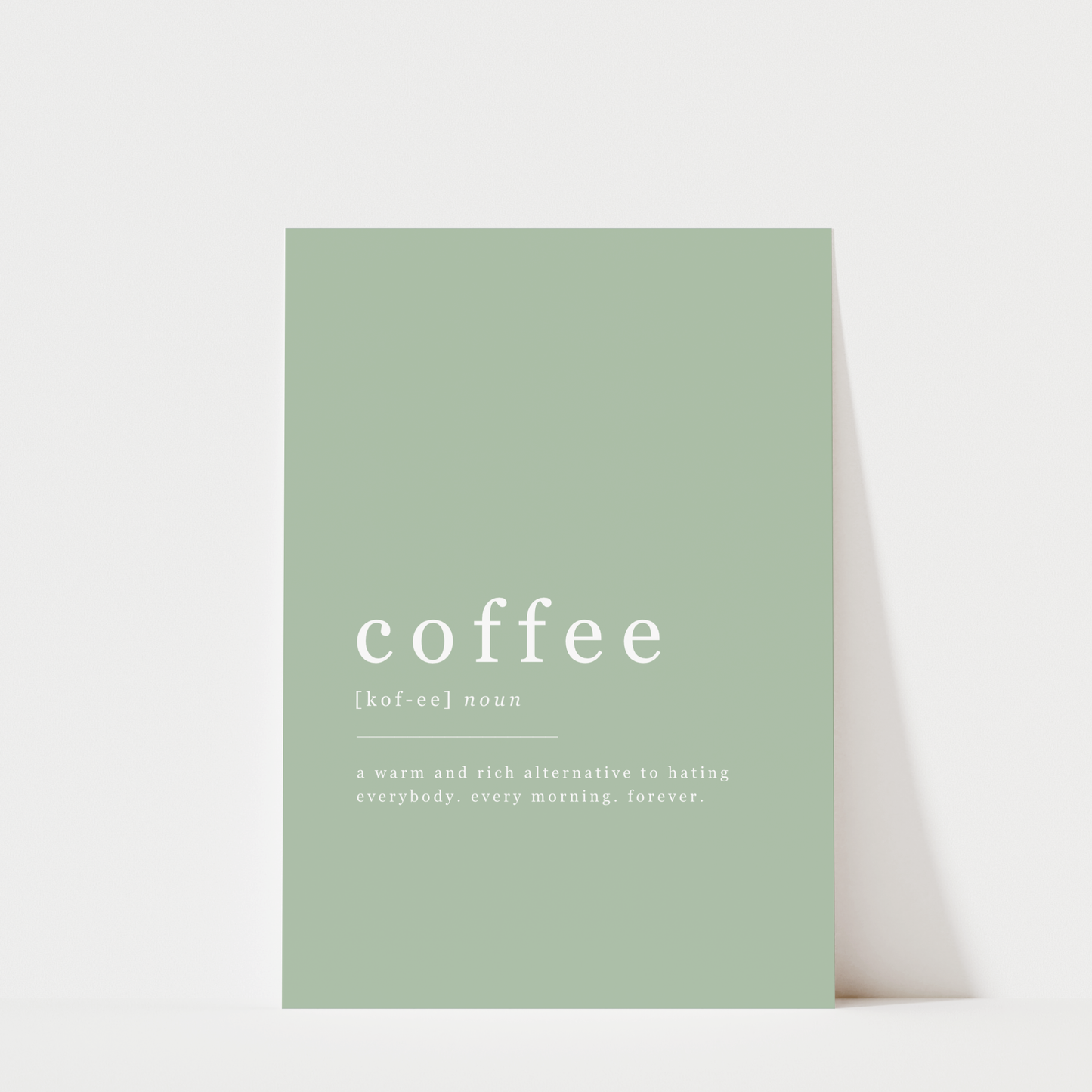 Coffee Definition - Coffee Wall Art Print
