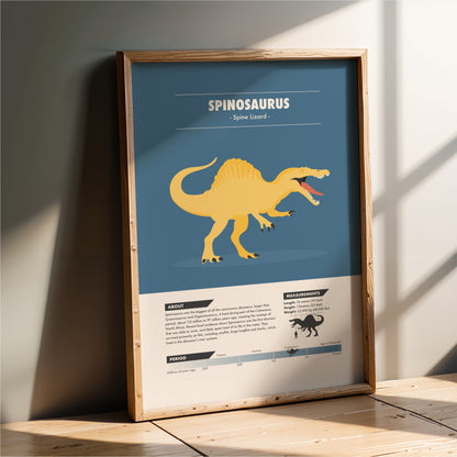Spinosaurus Dinosaur Print - Kids Wall Art