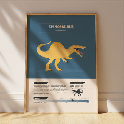 Spinosaurus Dinosaur Print - Kids Wall Art