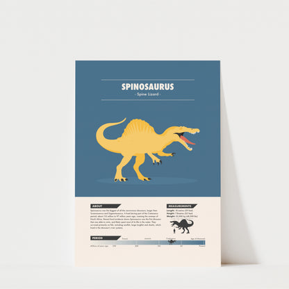 Spinosaurus Dinosaur Print - Kids Wall Art