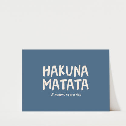 Hakuna Matata Landscape Print – Colourful Kids Room Wall Art