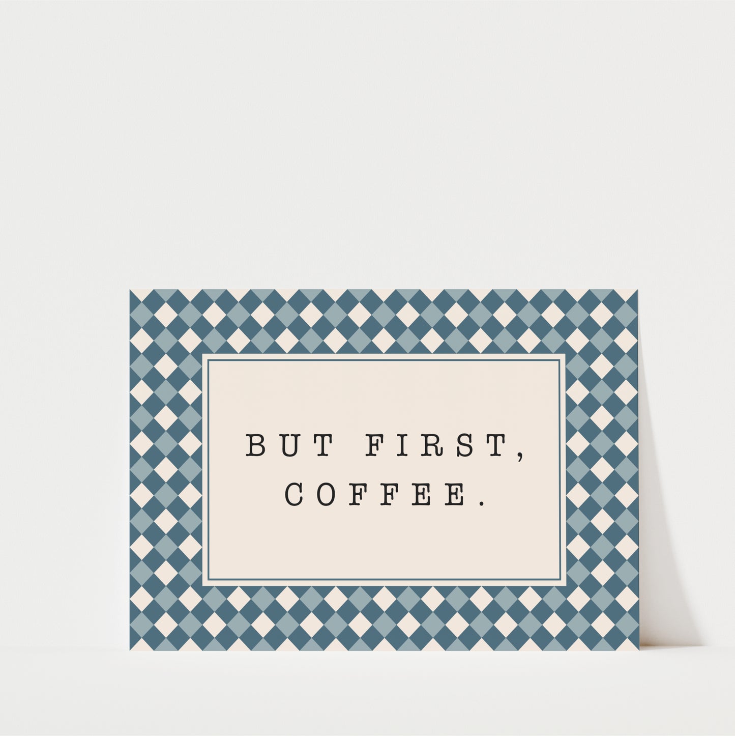 But First Coffee Diamonds - Coffee Wall Art Print (Landscape)