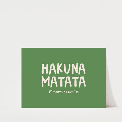 Hakuna Matata Landscape Print – Colourful Kids Room Wall Art