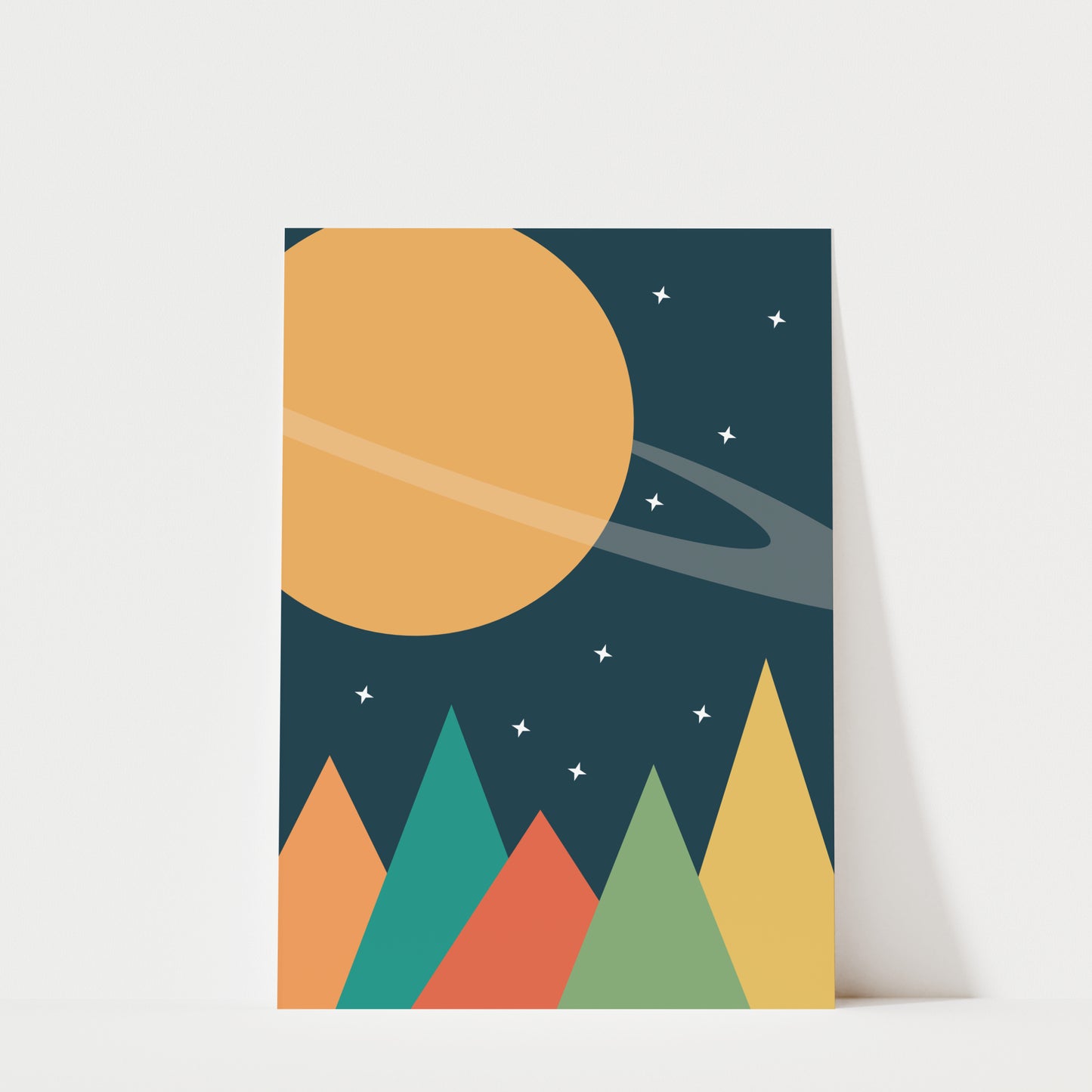 Space Mountains - Kids Space Wall Art