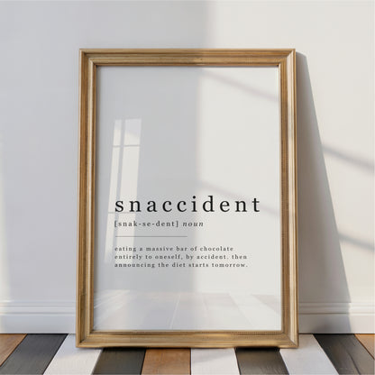 Snaccident Definition - Kitchen Wall Art