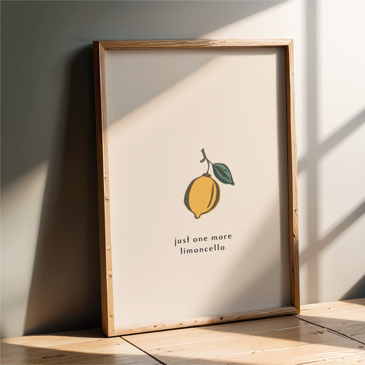 Just One More Limoncello Wall Art – Lemon Print & Italian Kitchen Decor
