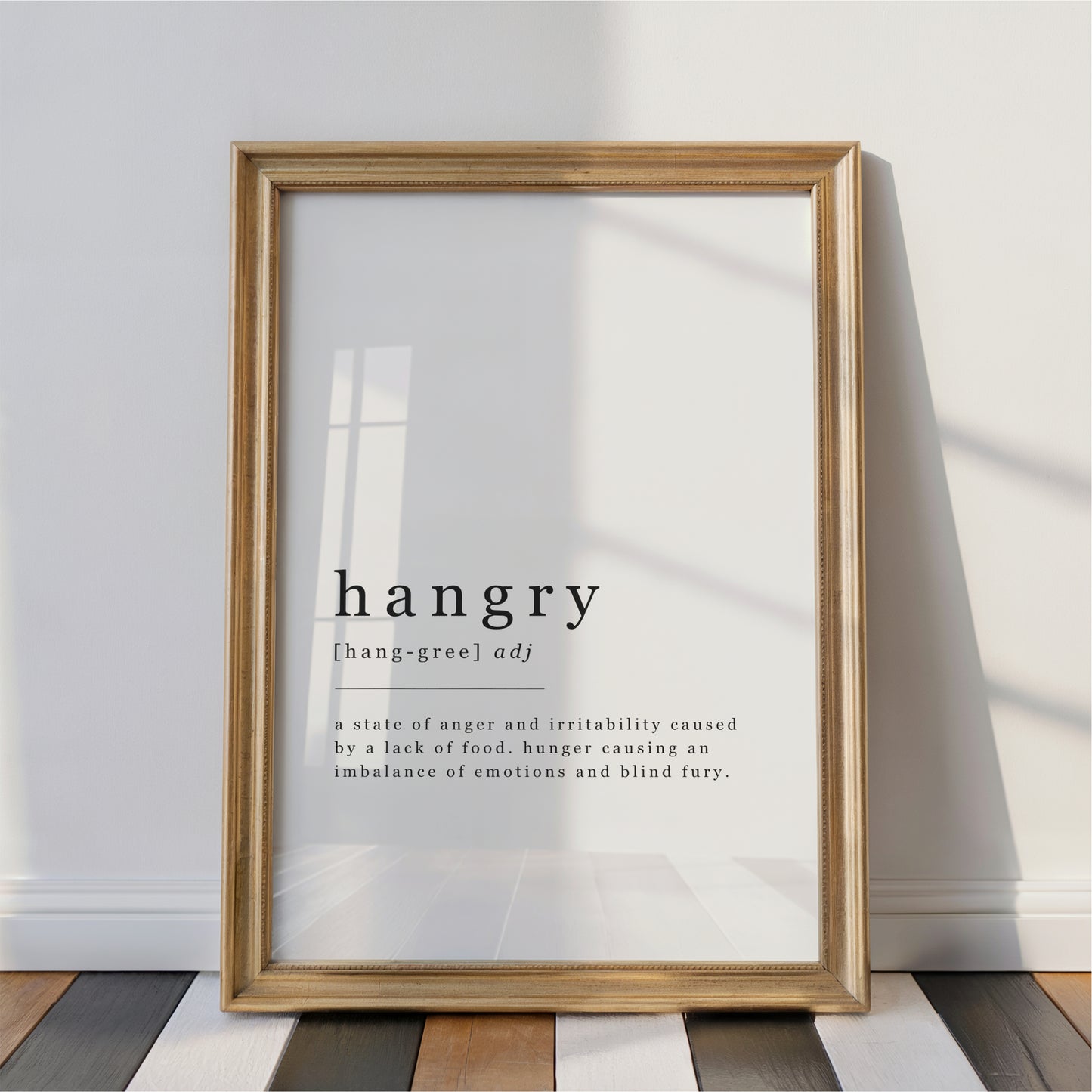 Hangry Definition - Kitchen Wall Art