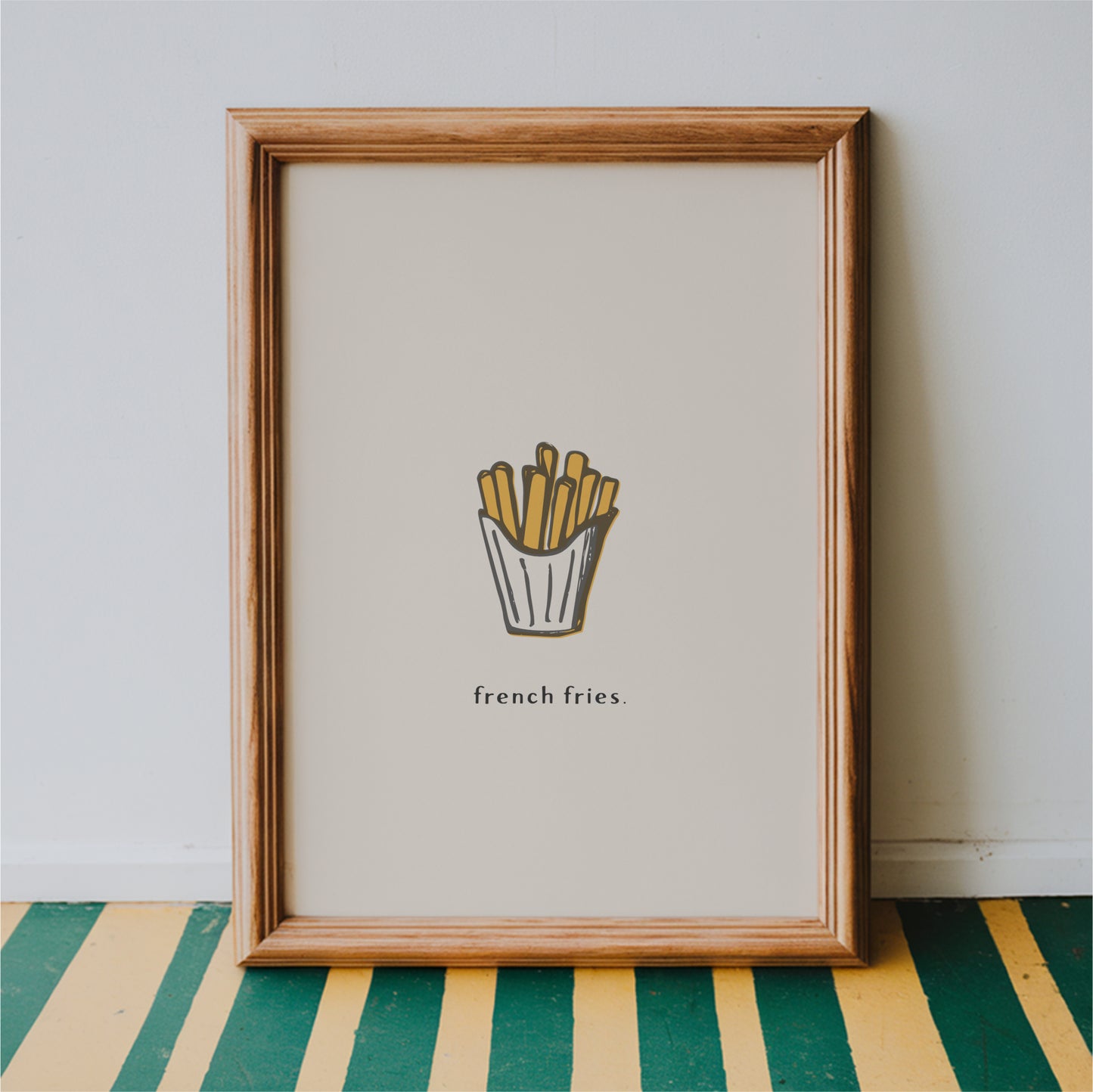 French Fries Wall Art Print – Minimal Kitchen Decor