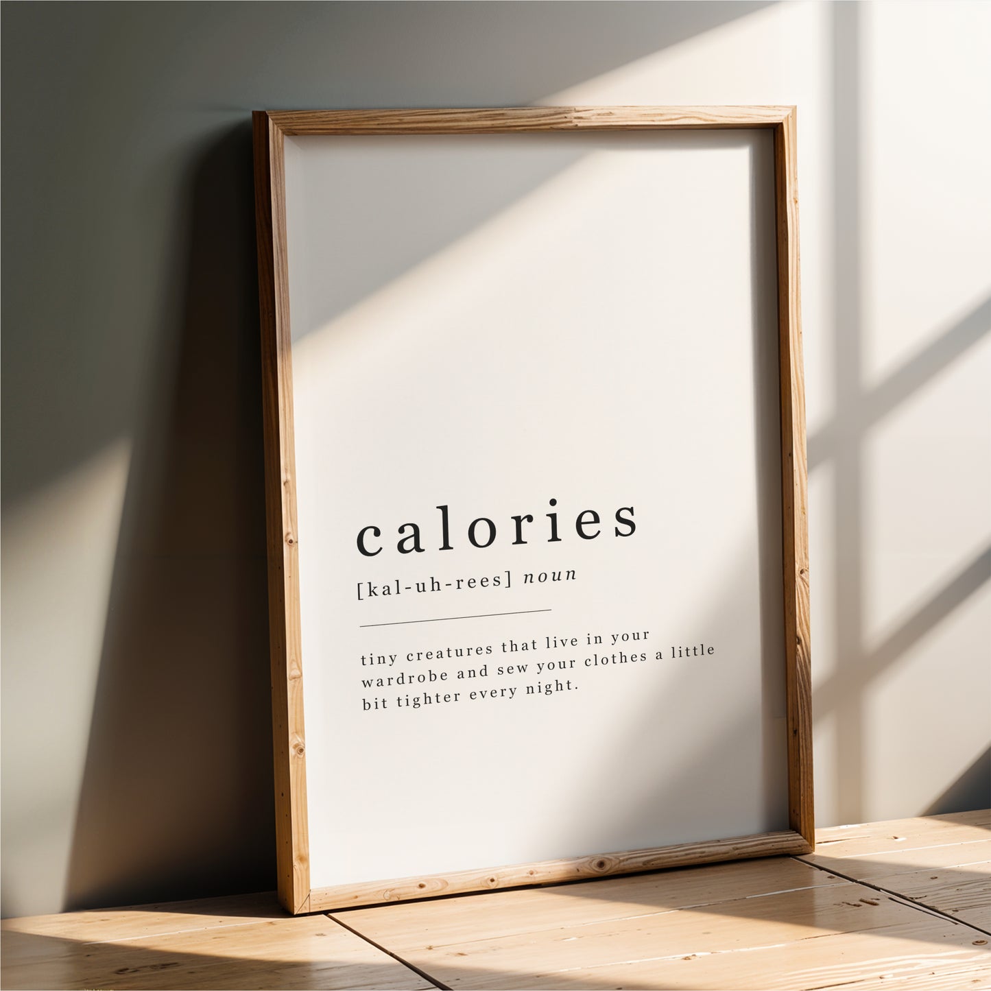 Calories Definition - Kitchen Wall Art