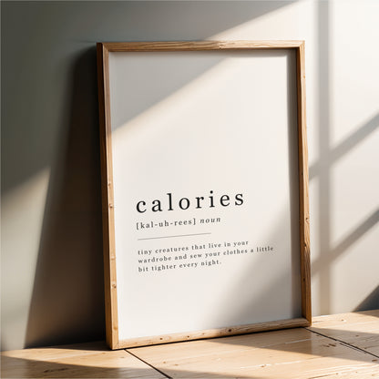 Calories Definition - Kitchen Wall Art