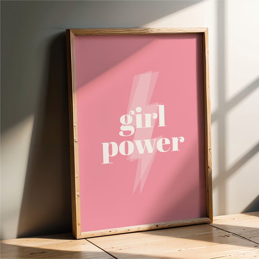 Girl Power Nursery Print | Inspirational Quote Poster