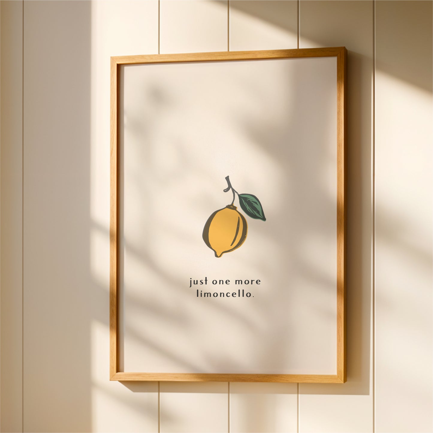 Just One More Limoncello Wall Art – Lemon Print & Italian Kitchen Decor