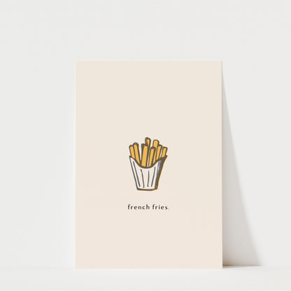 French Fries Wall Art Print – Minimal Kitchen Decor