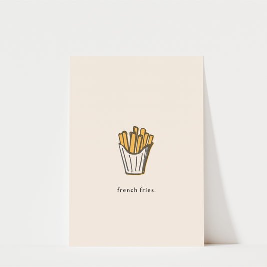 French Fries Wall Art Print – Minimal Kitchen Decor