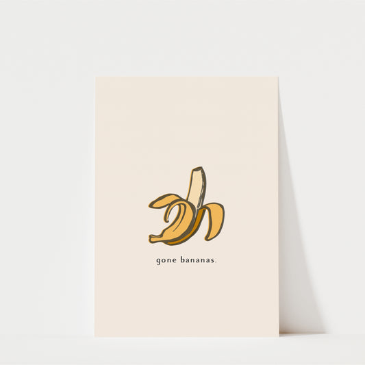 Gone Bananas Wall Art Print – Funny Kitchen Decor