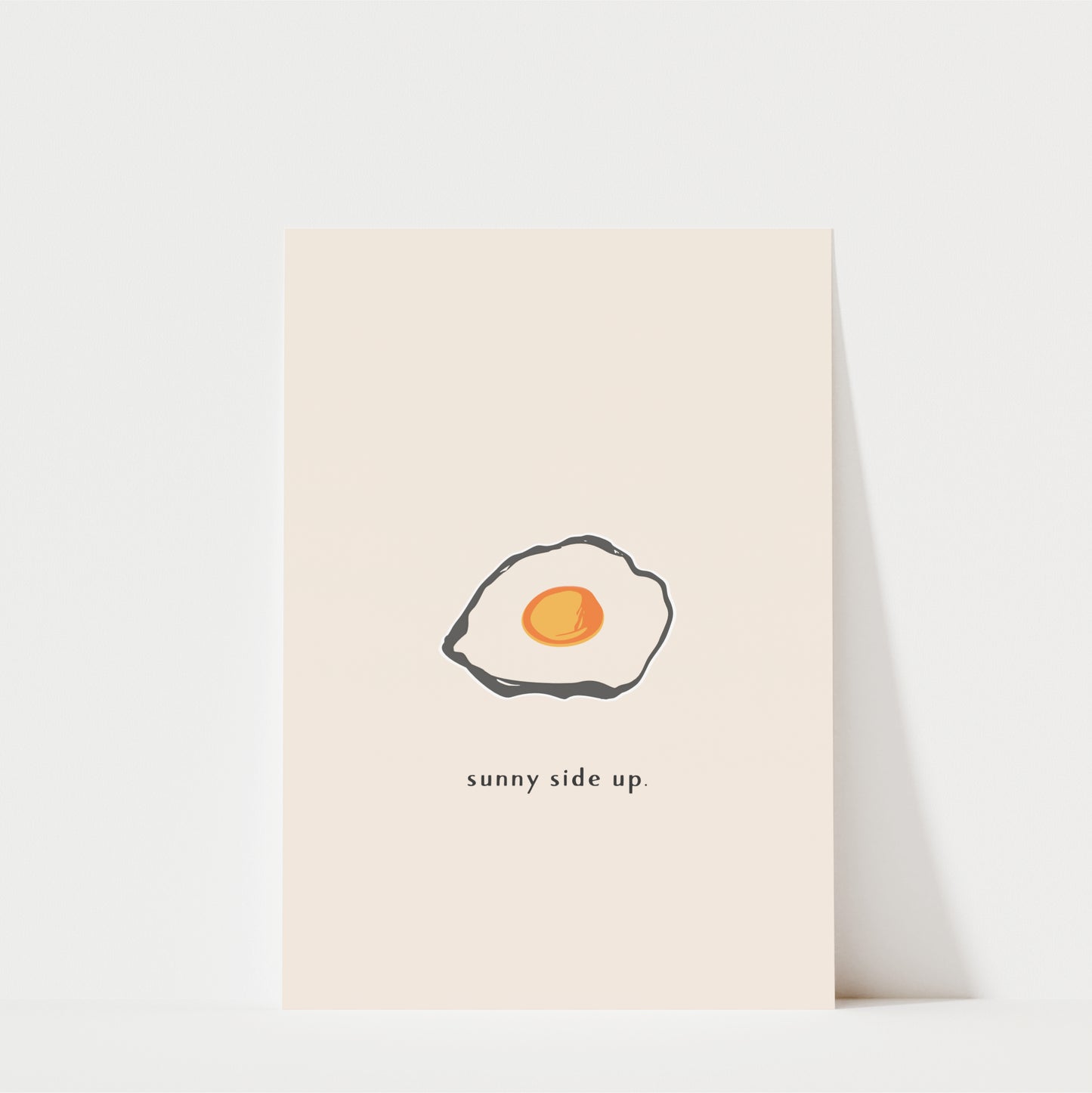 Sunny Side Up Egg Wall Art Print – Minimal, Kitchen & Breakfast Decor