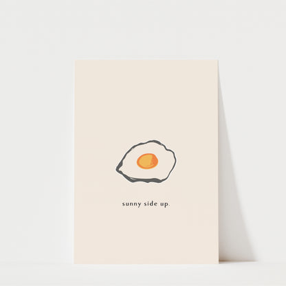 Sunny Side Up Egg Wall Art Print – Minimal, Kitchen & Breakfast Decor