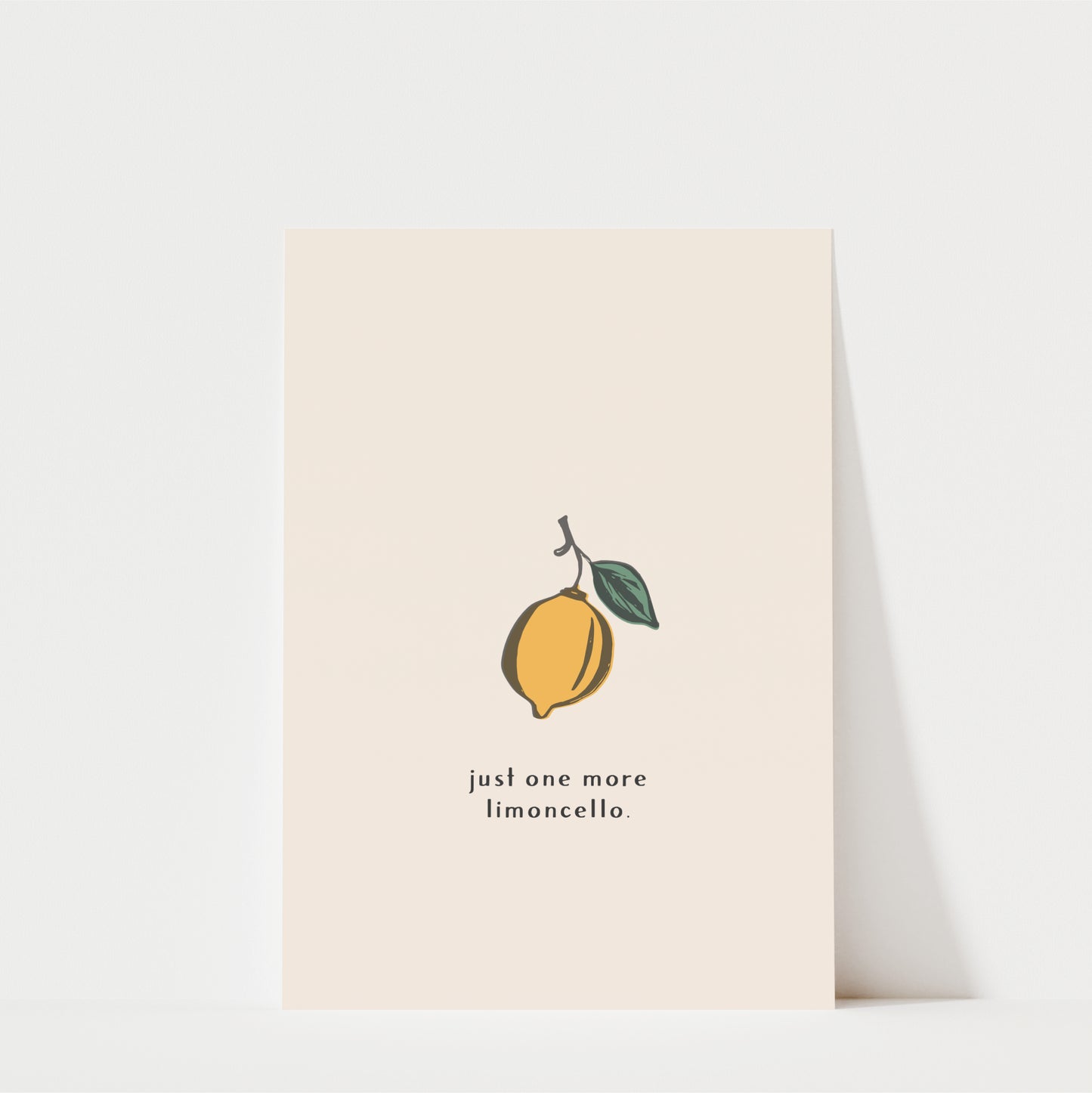 Just One More Limoncello Wall Art – Lemon Print & Italian Kitchen Decor