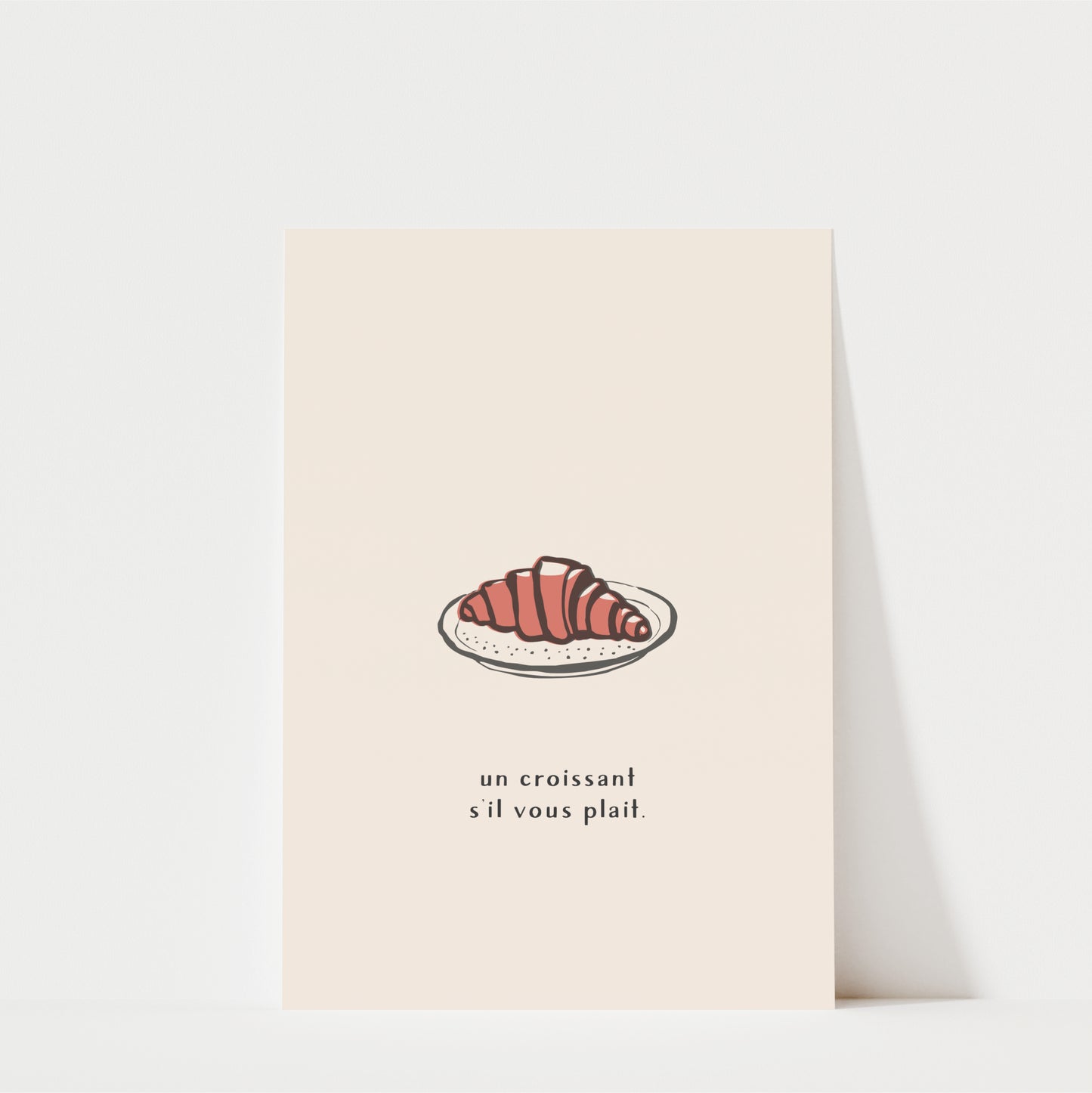 Croissant Wall Art Print – French Kitchen Decor & Café Style Food Poster