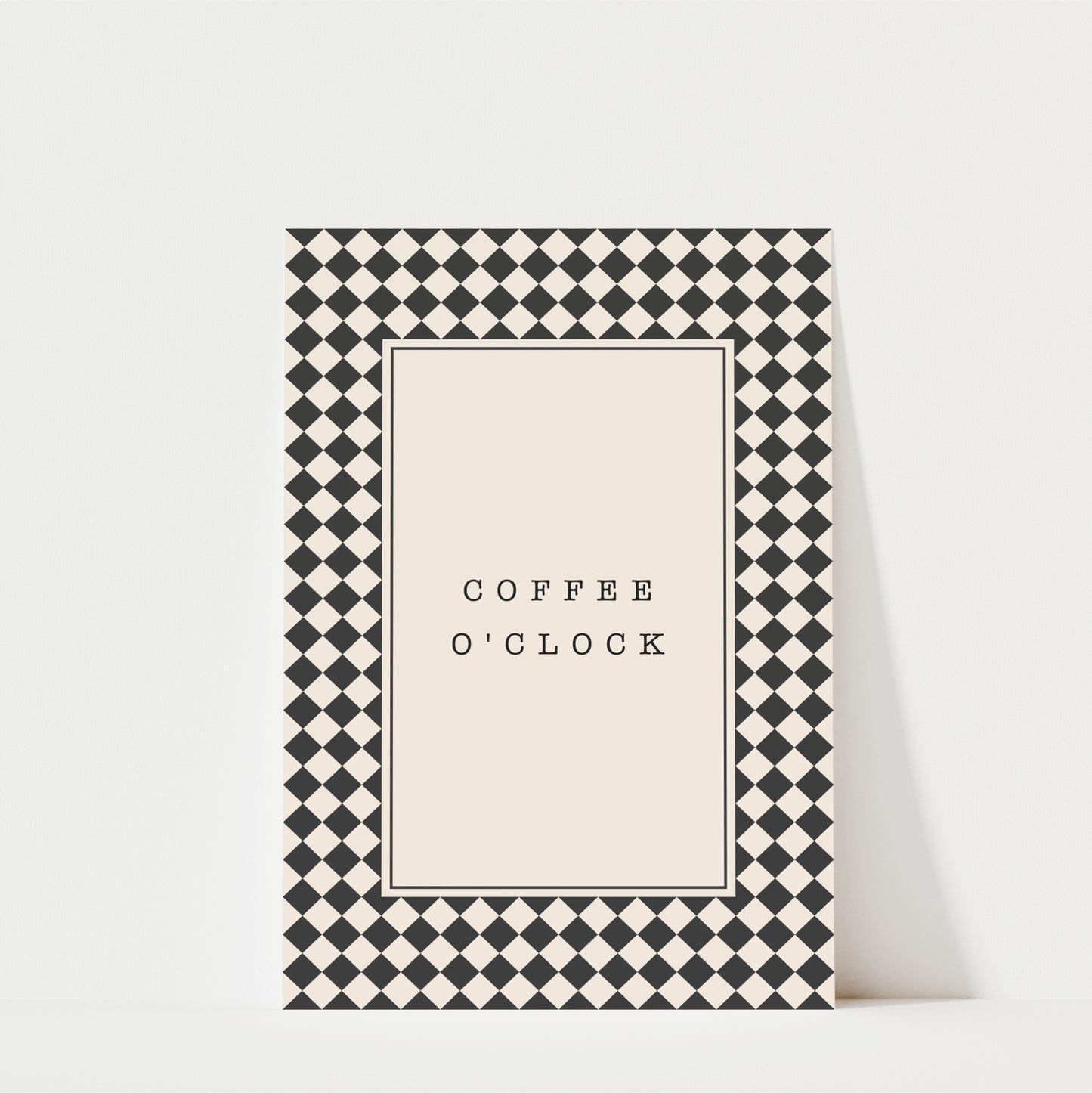Coffee O'Clock Diamonds - Coffee Wall Art Print