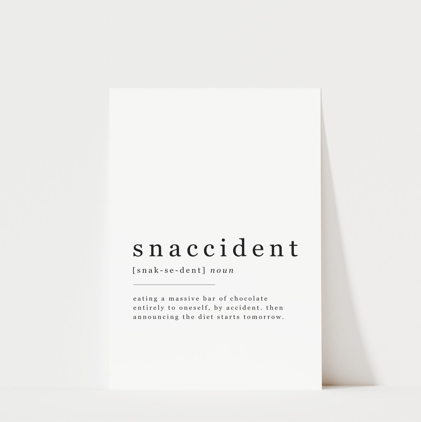 Snaccident Definition - Kitchen Wall Art