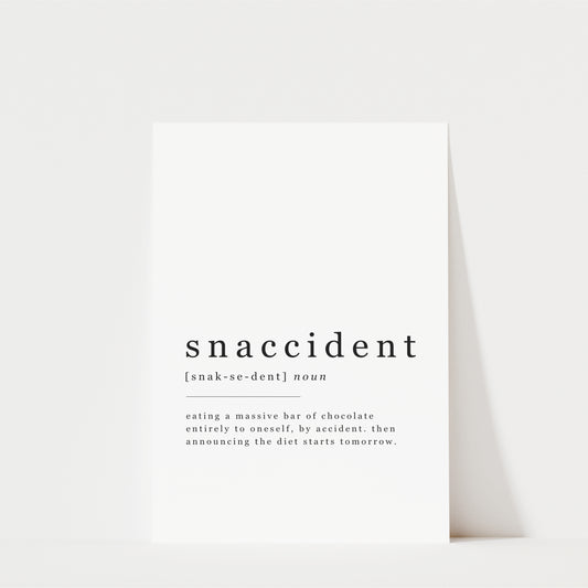 Snaccident Definition - Kitchen Wall Art