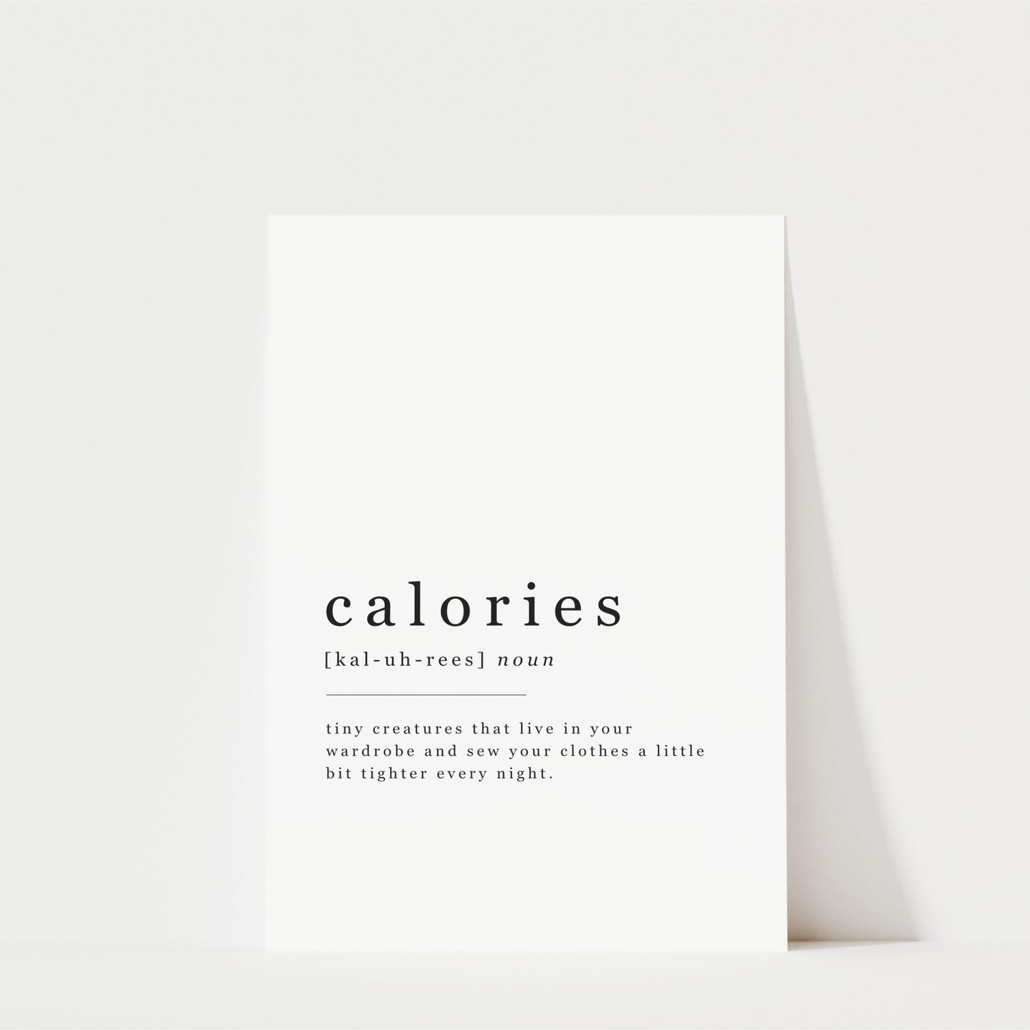Calories Definition - Kitchen Wall Art