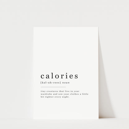 Calories Definition - Kitchen Wall Art