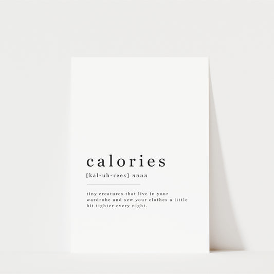Calories Definition - Kitchen Wall Art