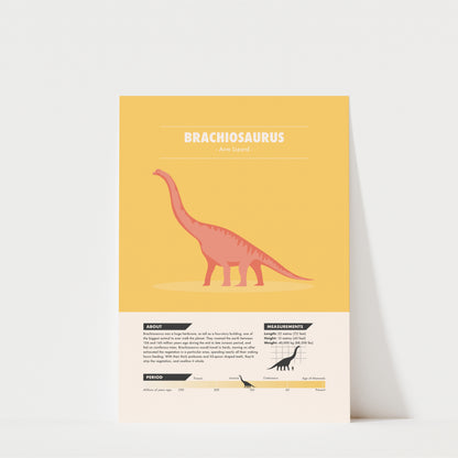 Brachiosaurus Dinosaur Print - Kids Wall Art