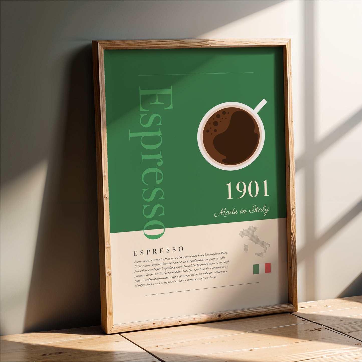 Espresso History - Coffee Wall Art Print
