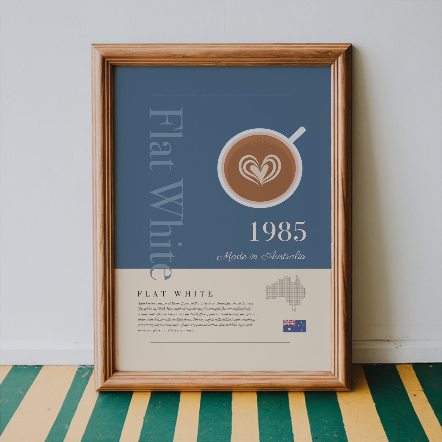 Flat White History - Coffee Wall Art Print