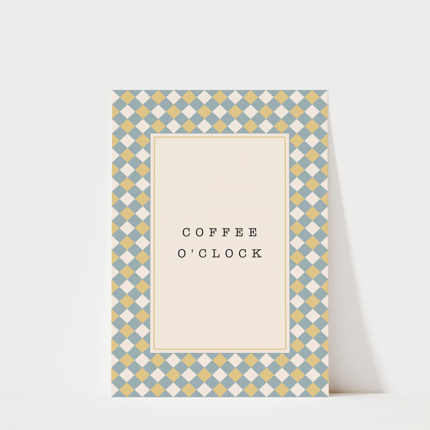 Coffee O'Clock Diamonds - Coffee Wall Art Print