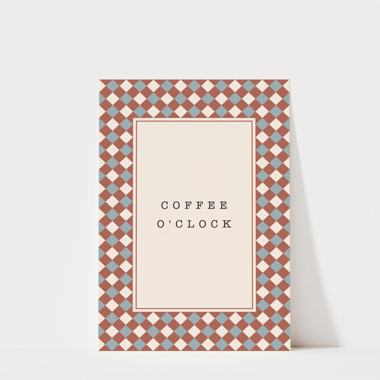 Coffee O'Clock Diamonds - Coffee Wall Art Print